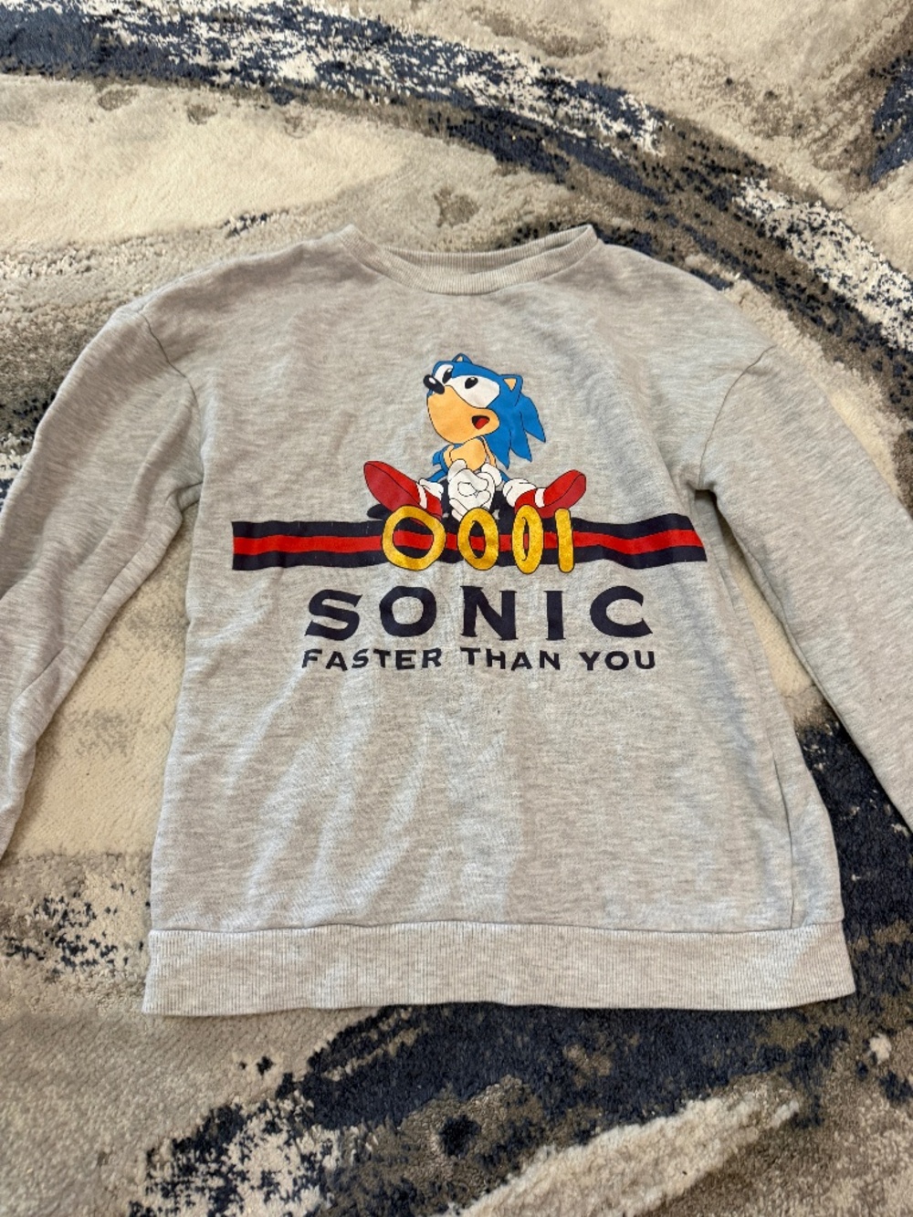 Sonic the Hedgehog SEGA Faster Than You Graphic Sweatshirt M
